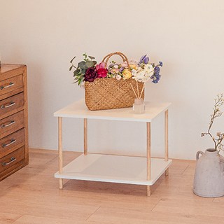 에코DIY LPM 셀프랙, 화이트, 2단