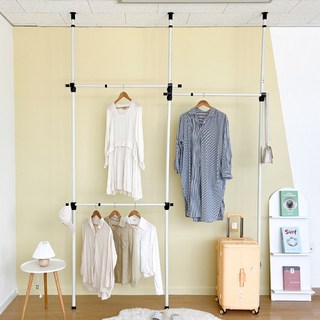 국내생산 버츄나인라이트 25mm 설치형 행거 3단, 함마톤, 가로 144~250cm x 높이 220~260cm 드레스룸 국내생산 버츄나인라이트 25mm 설치형 행거 3단, 함마톤, 가로 144~250cm x 높이 220~260cm 드레스룸