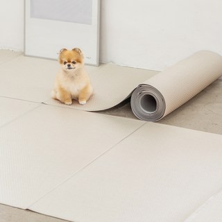 디팡 강아지 펫플레이 폴딩매트, 시크 크리미, 1개