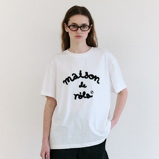 rolarola 女款MAISON DE ROLA刺繡寬鬆版型短袖T恤