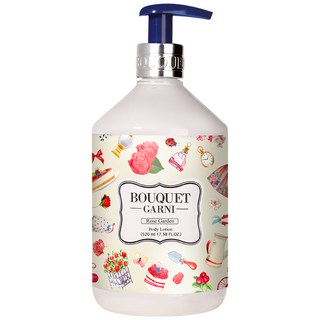 BOUQUET GARNI 香氛身體乳液 Rose Garden 520ml, 富含維他命原B5等保濕和營養成分，舒緩易受刺激的肌膚, 1罐