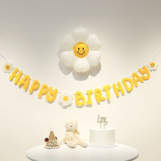 데일리조이 데이지꽃 생일 파티용품 세트, 선택6, 1세트