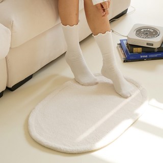 마카롱 컬러 미니러그 욕실매트 2p, 아이보리