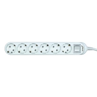 번개표 뉴 통합 멀티탭 6구 WI-MC31661, 3m, White + Gray, 1개
