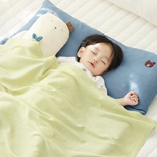 BambooBebe 幼兒款動物森林夏季薄被, 裸綠色