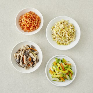 집반찬연구소 비빔밥 사색나물 느타리버섯+무생채+콩나물무침+애호박나물, 285g, 1세트