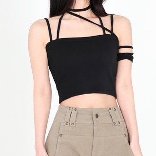 Dotif 女款綁帶露肩露臍上衣 T24SS1-A0213