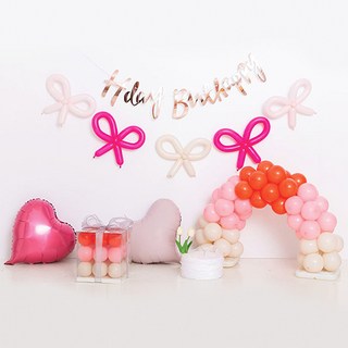 파티해 생일파티 풍선세트 R, 01 러블리 리본 핑크, 1세트