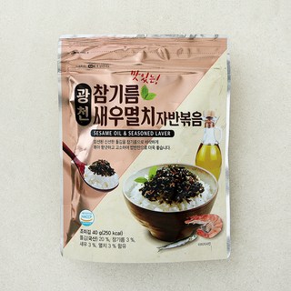 광천 맛있는 참기름 새우멸치 자반볶음, 1개, 40g