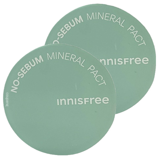 INNISFREE 無油無慮礦物控油蜜粉餅, 控油效果卓越，持久保持清爽膚質, 78511, 2個