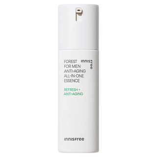 INNISFREE 綠樹林風男士精華系列 抗皺緊緻精華, 改善皺紋與肌膚暗沉, 化妝水乳液精華液多效合一, 濟州葛札瓦黑酵母配方, 100ml, 1瓶