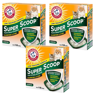ARM&HAMMER 超凝結貓砂，清新香味，低粉塵，添加小蘇打, 清香味, 6.35kg, 3盒