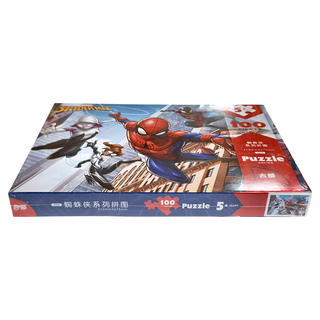 古部 蜘蛛人100片兒童平面拼圖，益智玩具，激發想像力，培養專注力, 1盒, 100片