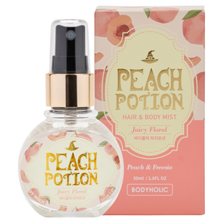BODYHOLIC 愛情靈藥香氛保濕噴霧 Peach Potion, 50毫升 蜜桃與小蒼蘭香, 50ml, 1瓶