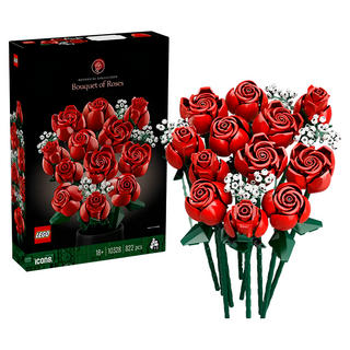 LEGO 10328 ICONS系列玫瑰花束積木, 浪漫拼裝玩具, 822片, 玫瑰花束 Bouquet of Roses, 1盒