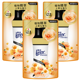 Lenor 蘭諾 衣物芳香豆 甜柔麝香 補充包, 3包, 440ml