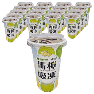 吃果籽 樂檸漢堡聯名款 青檸吸凍飲 220g*18入, 18杯