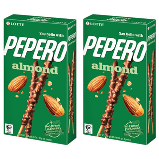LOTTE PEPERO 杏仁巧克力棒, 32公克, 32g, 2盒