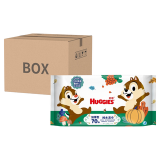 HUGGIES 好奇 奇奇蒂蒂加厚型純水嬰兒濕巾, 70張, 16包