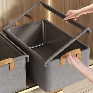 산이내린 프리미엄 투명커버 정리함, 3개, 그레이