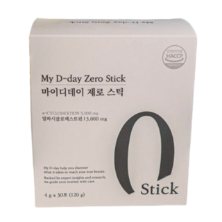 알파시클로덱스트린 마이디데이 제로스틱 My D-day Zero Stick 30포, 2개, 30회분