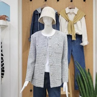 클리지 DP01 노카라 라운드 트위드 자켓 대동백화점 CO7WJK09 (S19143831)