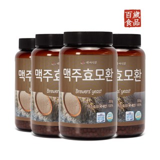 백세식품 맥주효모환 300g, 4개