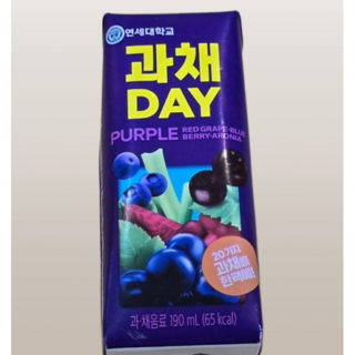 연세유업 과채데이 음료 퍼플, 190ml, 24개