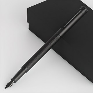 홍디안 만년필 포레스트 선물용 이니셜 고급 명품 교수님 여자 선물 입문용 펜, 블랙, EF