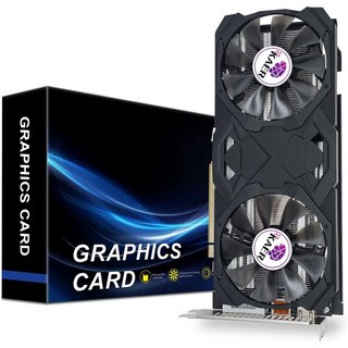 KAER 게이밍 지포스 RTX 2060 6GB GDRR6 192비트 HDMIDPDVI 1680MHz 듀얼 팬 레이 트레이싱 그래픽 카드, XB-RX580, 1개