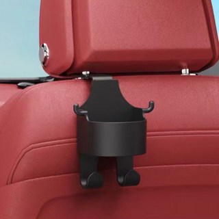 미투리아 차량용 컵 홀더 받침대 가방걸이, 블랙, 2개