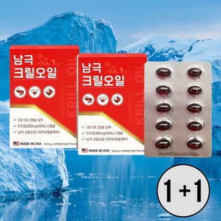 정식통관 남극 크릴오일100프로 인지질56프로 500mg, 2박스, 60회분