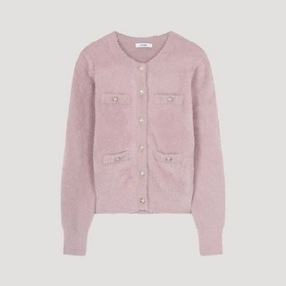 쉬즈미스 헤어리 라운드넥 가디건