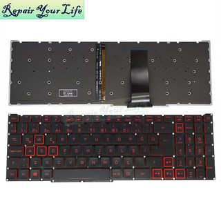 노트북 컴퓨터 PC 튜닝 부품 PT-BR 브라질 미국 RU 백라이트 키보드 에이서 Acer 호환 니트로 5 AN515-54 AN515-43 AN517-52 AN517-51 AN51, 07 Turkey backlit, [07] Turkey backlit, 7.Turkey backlit, 1개