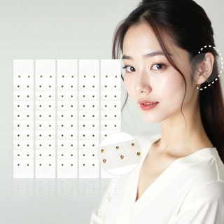 만부츠 클리어 귀지압패치 100pcs 귀마사지 귀혈자리 이혈기석 귀지압 귀 패치 투명 혈자리 지압 스티커, 1세트, 귀패치