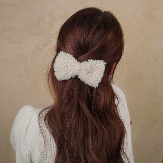 초콜리트쥬얼리 키트 6컬러 뽀글이 양털 에코퍼 반머리 자동 헤어핀 상품 이미지