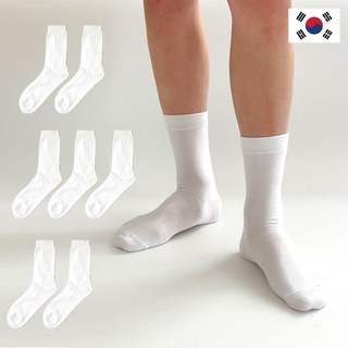 퀄리탑 남성용 쫀쫀하고 목이 긴 무지 중목 양말