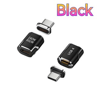 240W 마그네틱 USB 메탈 비디오 충전 어댑터 고속 컨버터 휴대폰 태블릿용 데이터 전송 80GBPS 8K C타입, AD258, 1개