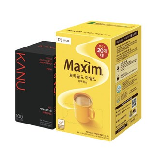 [블루존] 맥심 모카골드 마일드 170티+카누 미니 마일드 로스트 아메리카노100티 티백, 900g, 1개, 100개입