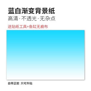 어항 백스크린 시트지 수조 백라이트 모드 어항꾸미기 RGB 그림 배경 LED 조경, 블루 화이트 그라데이션 고화질