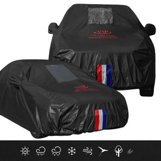 VIP 블랙 삼선띠 자동차커버 투명창 바디커버 햇빛 성애 차단 카덮개 보호 차커버 5호 BMW 5시리즈(G30), 1개