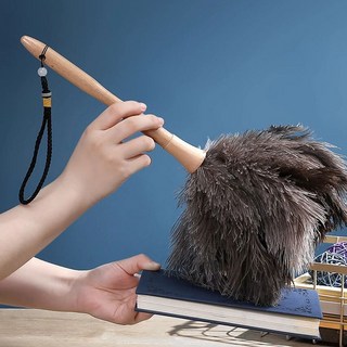 풍성한 타조털이개 타조털먼지털이 먼지털기 총채 40cm, 1개