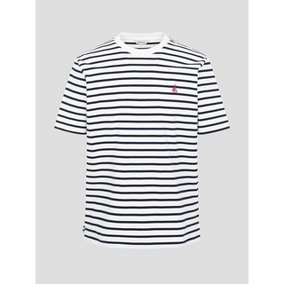 스트라이프 반소매 티셔츠 화이트 (BC5242C321)