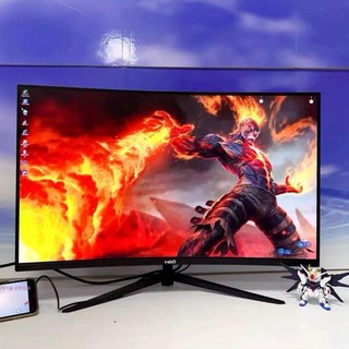 온코 38인치 게이밍 커브드 모니터 곡선 4k 컴퓨터, 공식표준구성전원VGA케이블포함, 32인치 곡면 무테 2K 165HZ, 1cm