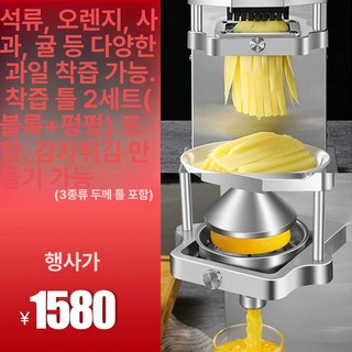 상업용 전기 주서기 착즙기 저속 시트러스 사탕수수, 석류및다양한과일착즙+감자튀김기능