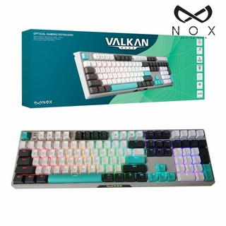 녹스게이밍기어 기계식 광축 RGB LED 유선 키보드, 블랙, 녹스 VALKAN PLUS