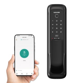 코콤 IOT 지문인식 무타공 푸시풀 디지털도어락 현관문 와이파이 번호키, 고객직접설치, KDL-790ZB