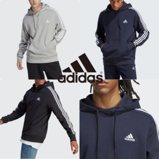 (매장정품) 아디다스 남성 삼선 후디 프렌치 테리 후드티 맨투맨 후드집업 에센셜 커플 긴팔티