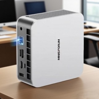 미니스포럼 2025 AI X1 PC AMD 라이젠 9 370 R7 OCuLink 2개 USB4 내장 듀얼 스피커 게이밍 데스크탑 컴퓨, 02 X1 255 -R7 255, 04 64GB DDR5 1TB NVMe