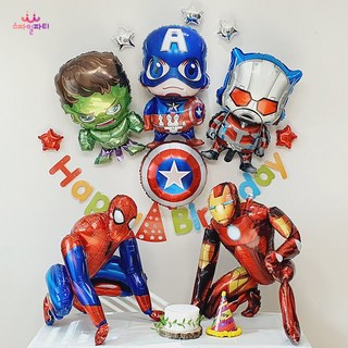 마블 어벤져스 스파이더맨 아이언맨 생일풍선 세트 파티용품 가랜드, 마블생일파티풍선세트, 1개